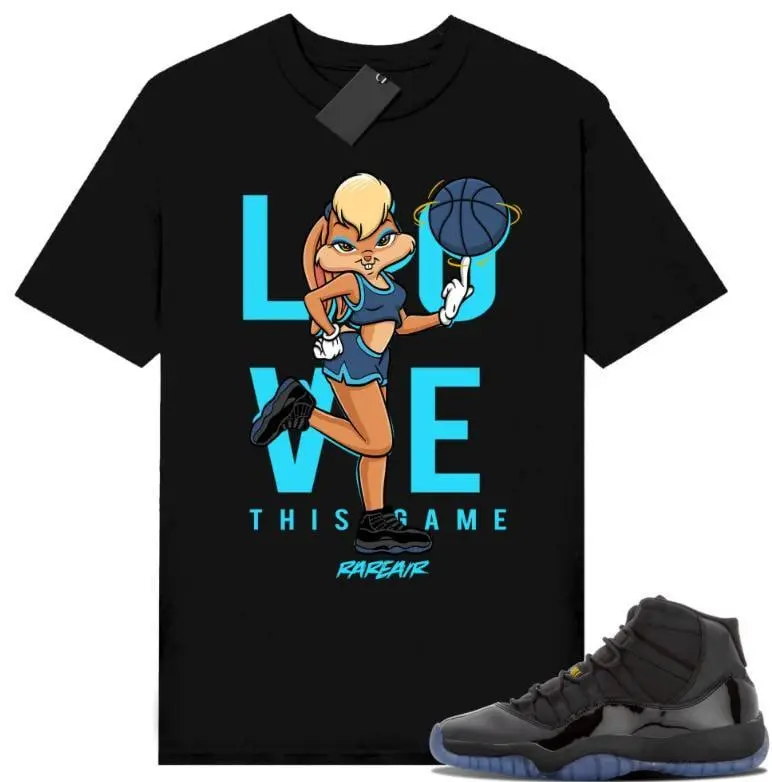Gamma Blue 11s Sneaker Shirt, Match Love This Game Tee, Basketball Shoes Companion Top, Urban Streetwear Gift, Hypebeast Apparel