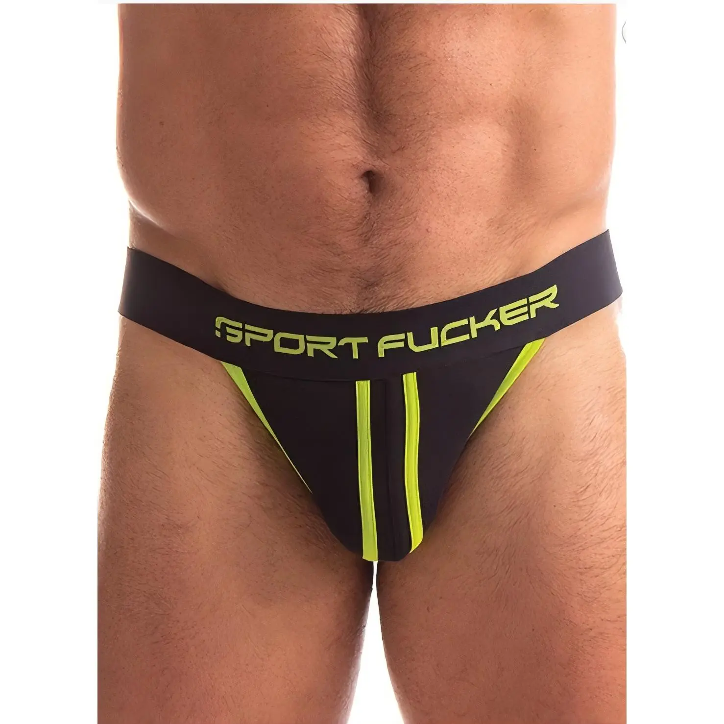 Sport Fucker Black and Yellow Mens Sexy Underwear for Waist Size 40 to 42