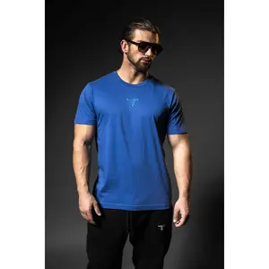 Essential T-Shirt - Blue Icon - Blue