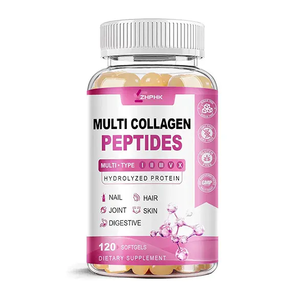 Multi Collagen Peptides for Women, 2000mg Hydrolyzed Multi Collagen Types I, II, III, V & X with Hyaluronic Acid & Vitamin C, Supports Healthy Skin, Hair, Nails, Joints & Bone Health, 120 Capsules