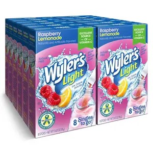 Wyler's Light Raspberry Lemonade Singles To Go, 96 Servings, Sugar-Free Drink Mix Beverage Vitamin