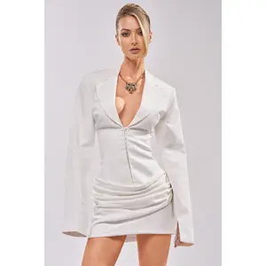 BUSINESS IN THE FRONT CORSET BLAZER MINI DRESS