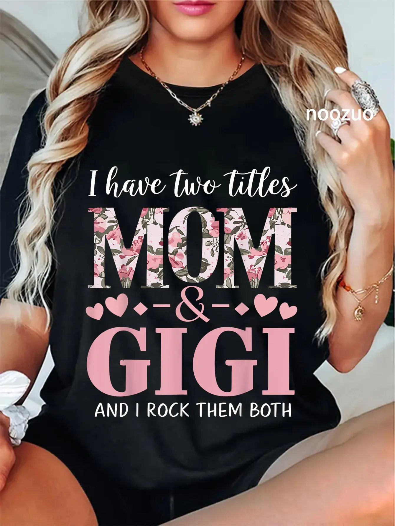 100% Cotton Grandma I Have Two Titles Mom And Gigi T-Shirt