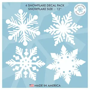 12" Snowflake Window Clings
