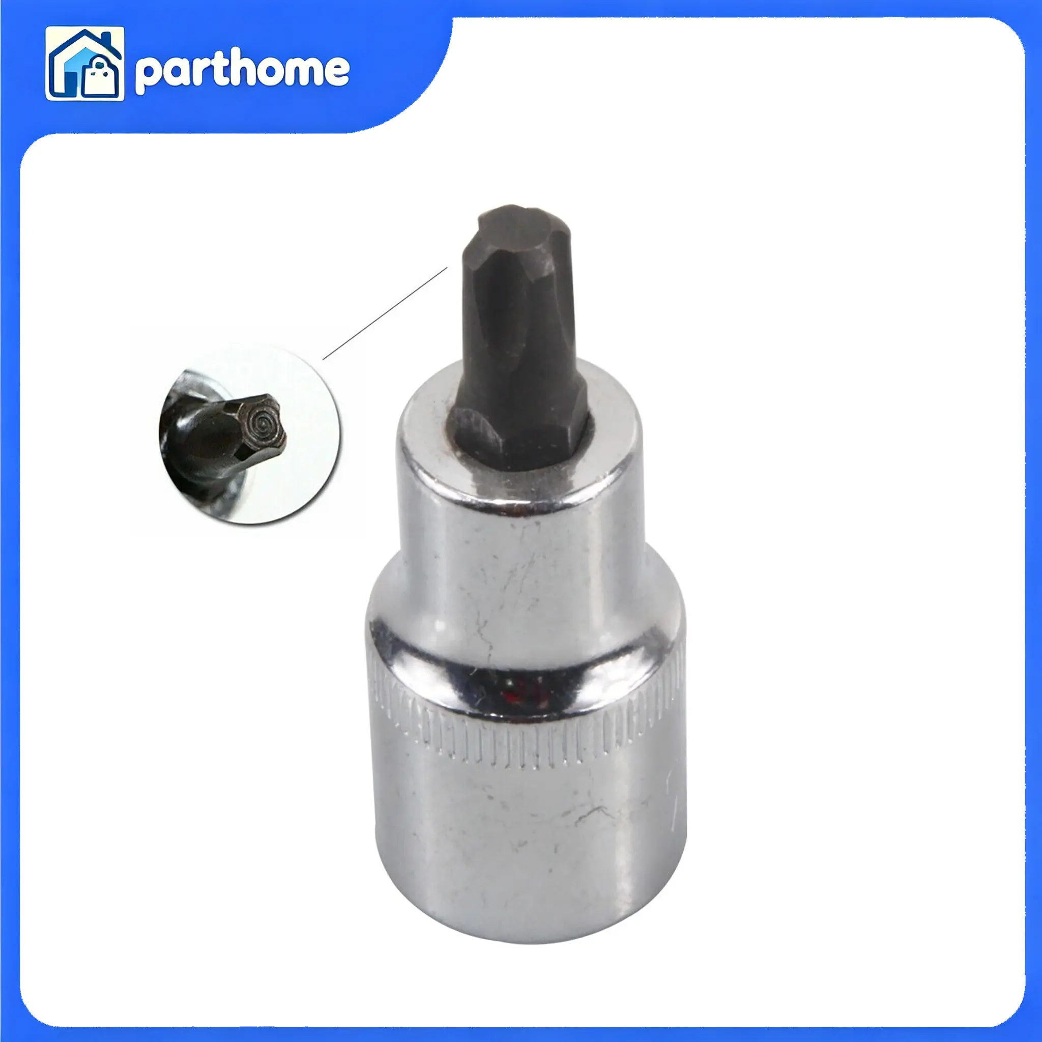 Car Seat Screw Remover Tool, 1x 1/2" Drive 4-Teeth Grip Alloy Steel Socket Tool, 55mm/7mm Length for Jeep Cherokee