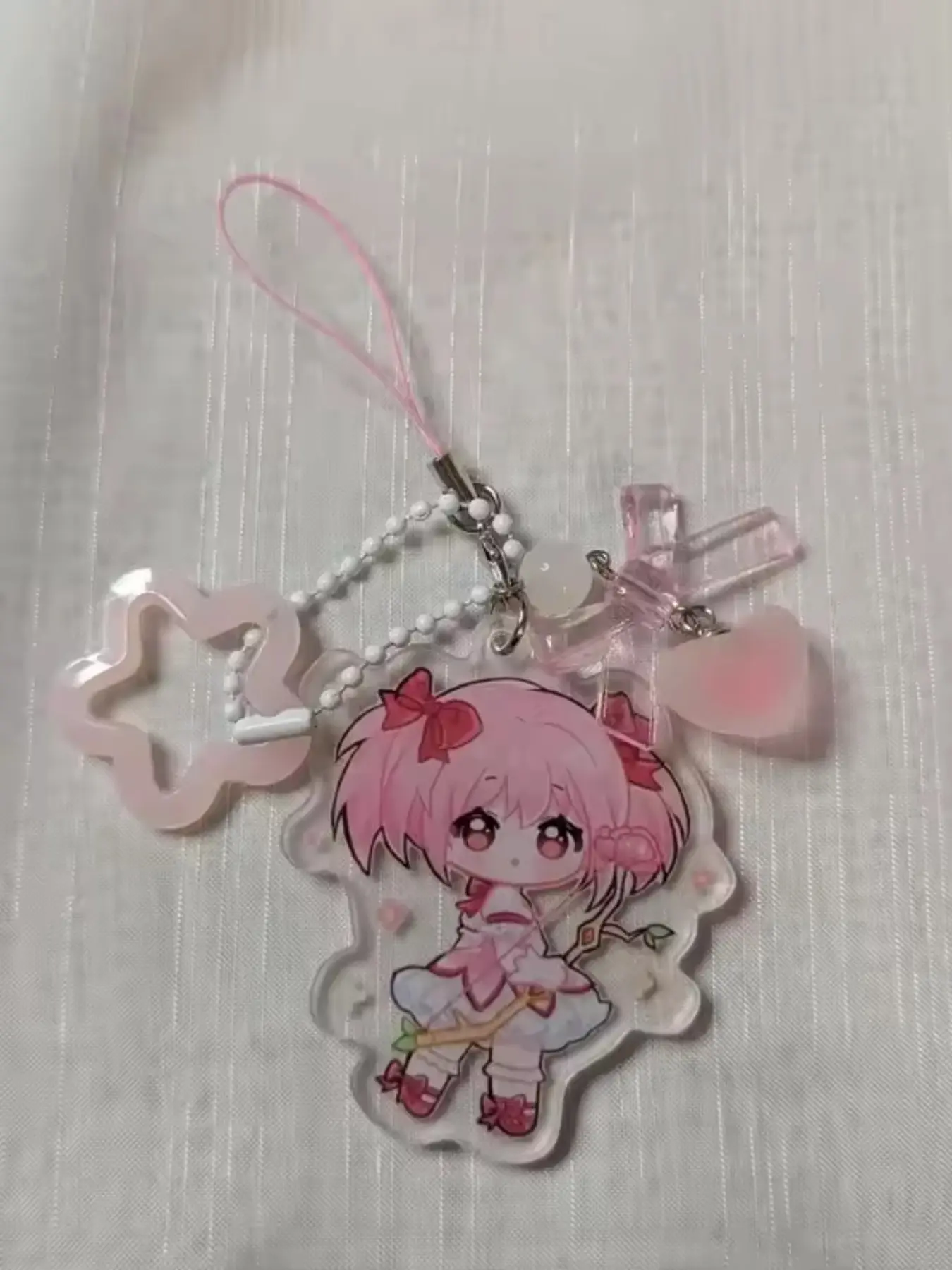 Madoka　ハンドメイド Homura and Madoka Acrylic Keychain, Anime Inspired Madoka Magica