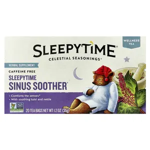 Celestial Seasonings Wellness Tea, Sleepytime Sinus Soother®, Caffeine Free, 20 Tea Bags, 1.2 oz (35 g)