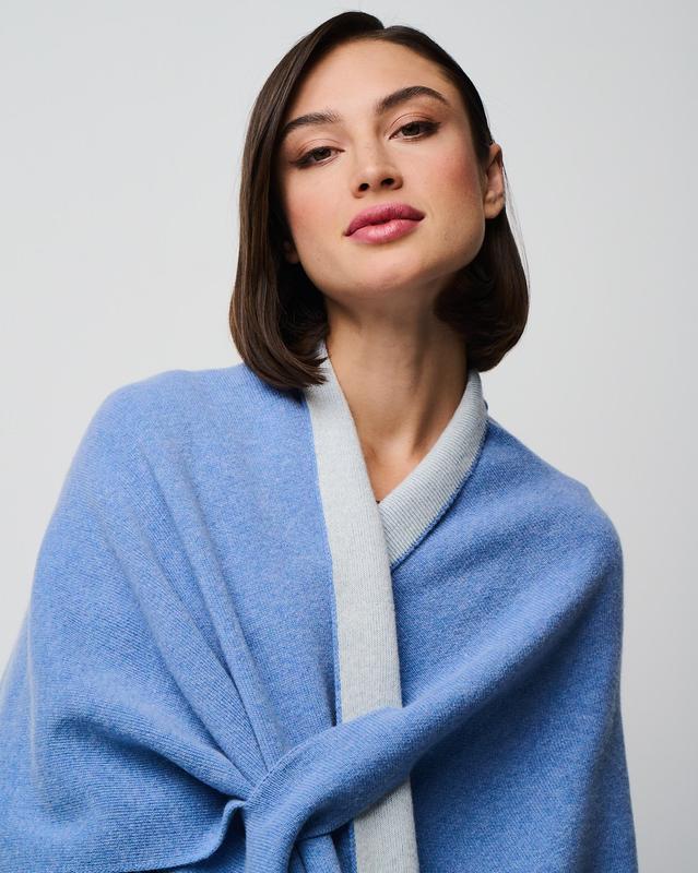Ellen Merino/Cashmere Reversible Wrap with Loop