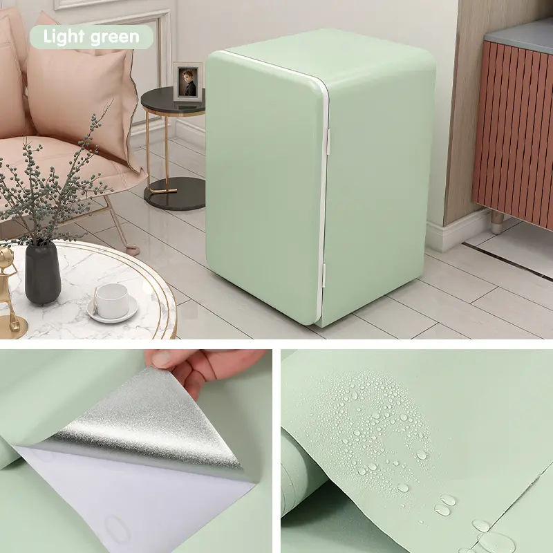 [2 Rolls] Modern Solid Green Textured Matte Self-Adhesive PVC Vinyl Wallpaper, 23.62in×118.11in Glue-Free Waterproof Contact Paper, Home Improvement Building Supplies for Bedroom Accent, Wallpaper For Bedroom