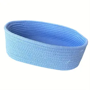 Small Woven Basket, Empty Decor Gift Basket, Cotton Rope Storage Basket, Easter Basket, Christmas Basket, Perfect for Gifts and Decor