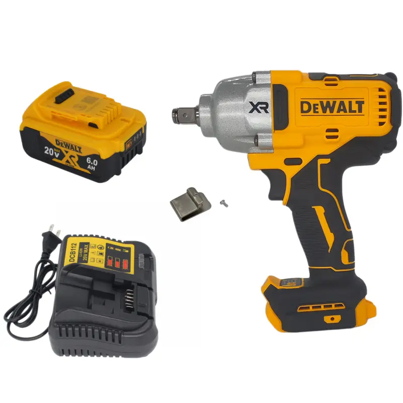 DEWALT 20V Brushless Cordless High-Torque Impact Wrench Kit (1 kit), 1/2-in Drive, with Ultra-Long Battery & Charger, for DIY Enthusiasts