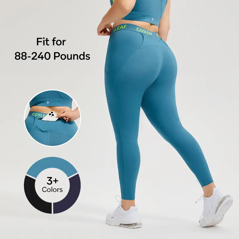 Women's High Waisted Athletic Leggings - Stretchy Slim-Fit Pants for Activewear and Everyday Lounging, Regular & XL Plus Sizes, Sportswear, Daily Wear, Slim Cut, Lady, Full Length, Plain, Poly-Spandex