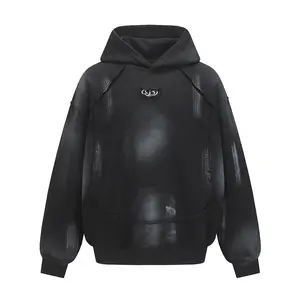 Spray painted old dirty and dirty soil hoodie