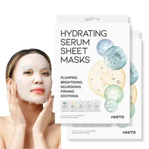 Korean OOTD Hydrating Serum Sheet Mask Travel Kit (2 Boxes, 5 pcs each) Collagen, Cica, Ceramide, Triple Hyaluron & Retinol Masks | Korean Vegan Facial Sheet Masks for Men & Women | Dry, Acne‑Prone & Sensitive Skin