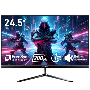 Gawfolk 24.5" 200Hz Gaming Monitor – FHD 1080P, 1ms, Frameless, Built-in Speakers, FreeSync, 99% sRGB, HDMI+DP, VESA 75x75mm