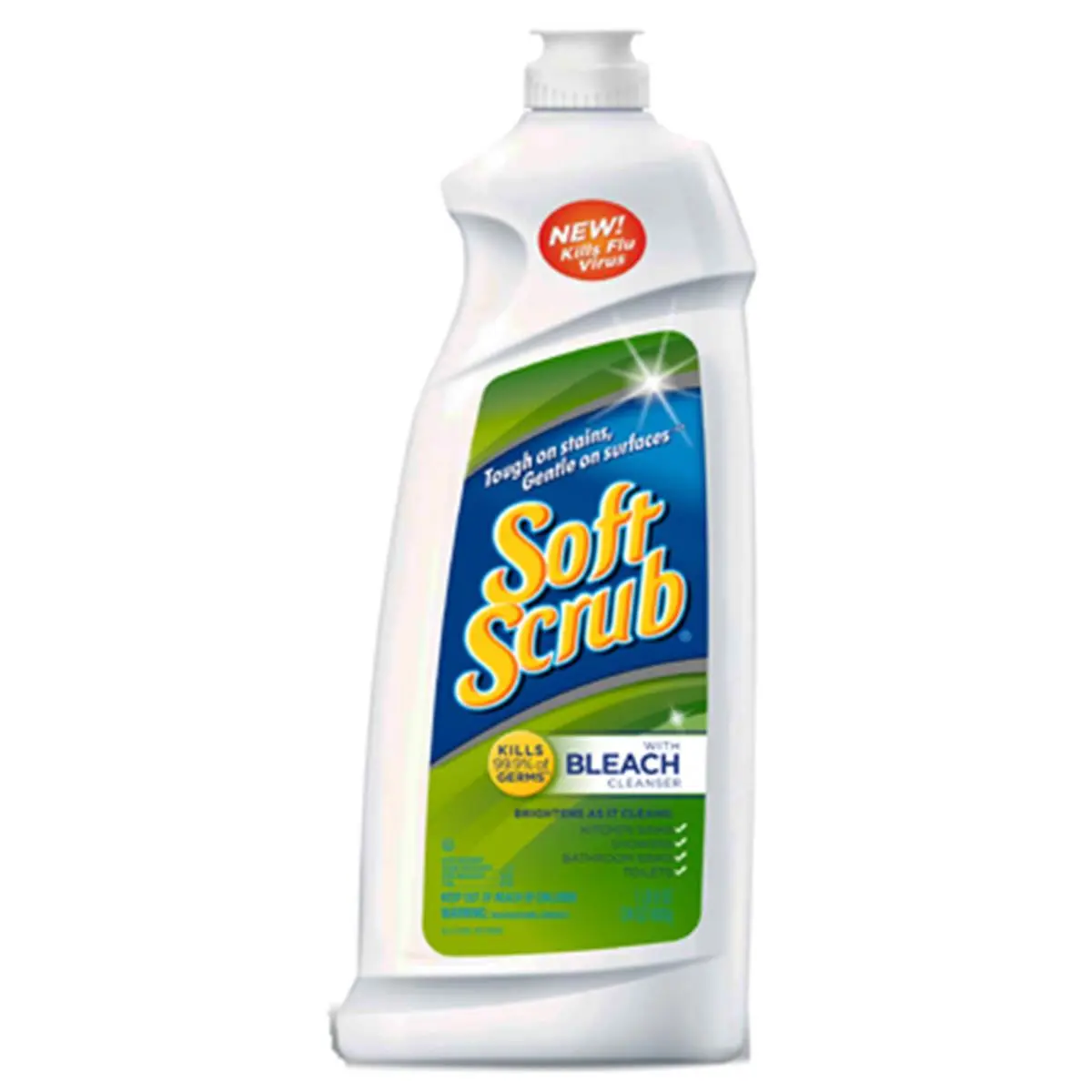 212 MAIN 24oz Soft Scrub Cleanser, Household All-Purpose Cleaning Products with Mild Abrasives and Bleach (Dial 01602 Formula)