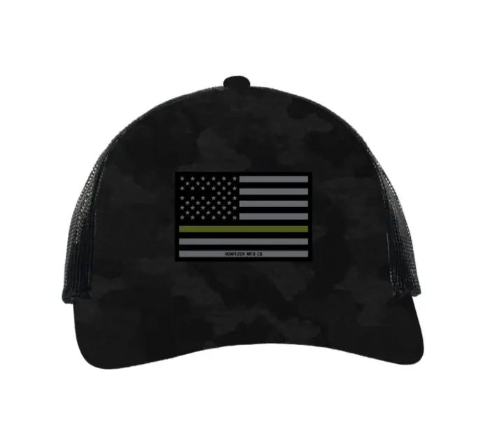 Howitzer Men's Casual Camouflage Baseball Cap - Mesh Back, Snap Back, American-Themed Graphic Style, CV7779-BKCA America Proud, 1 Size Fits Most, Hand Wash Only, Camo Brim Graphic Hats, 6 Panel Mid-Profile, One Size