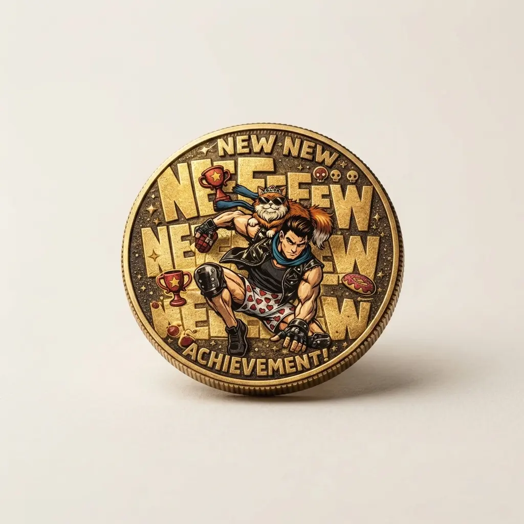 Dungeon Crawler Carl Achievement Coin, Princess Donut Collectible Metal Coin, LitRPG Fan Gift, Fantasy Gamer Keepsake