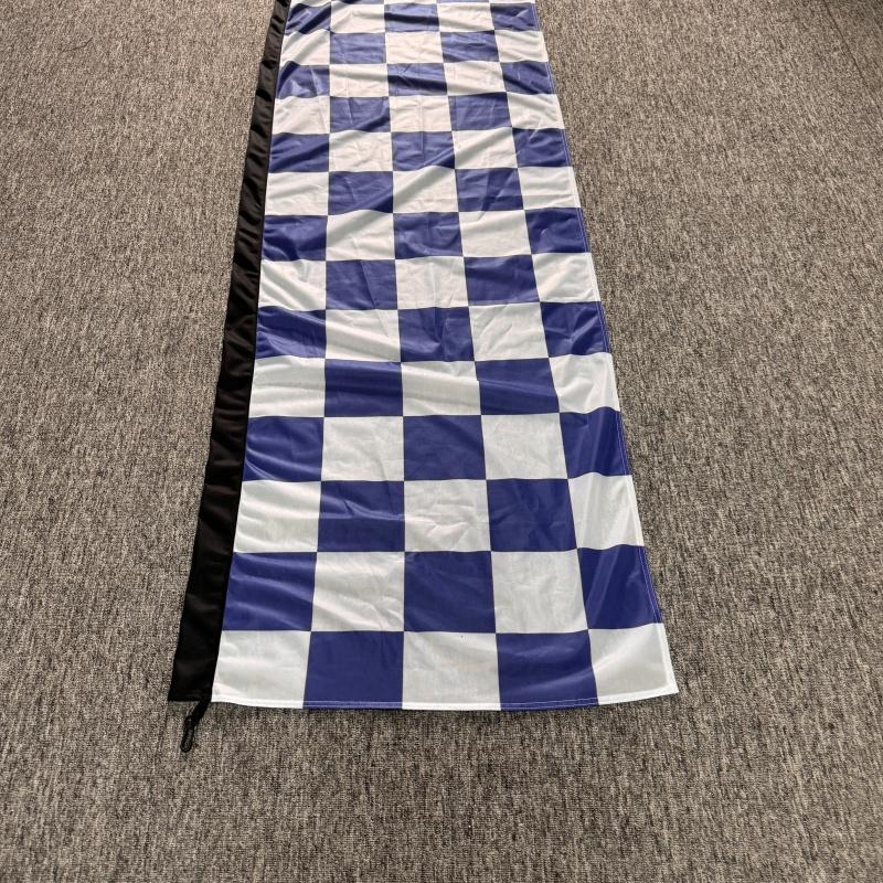 1pc Checkered Flutter Feather Banner Flag  polyester knit material Heavy duty and color fast with mirror image 100% bleed on reverse side Many Designs available for all industries  more colors