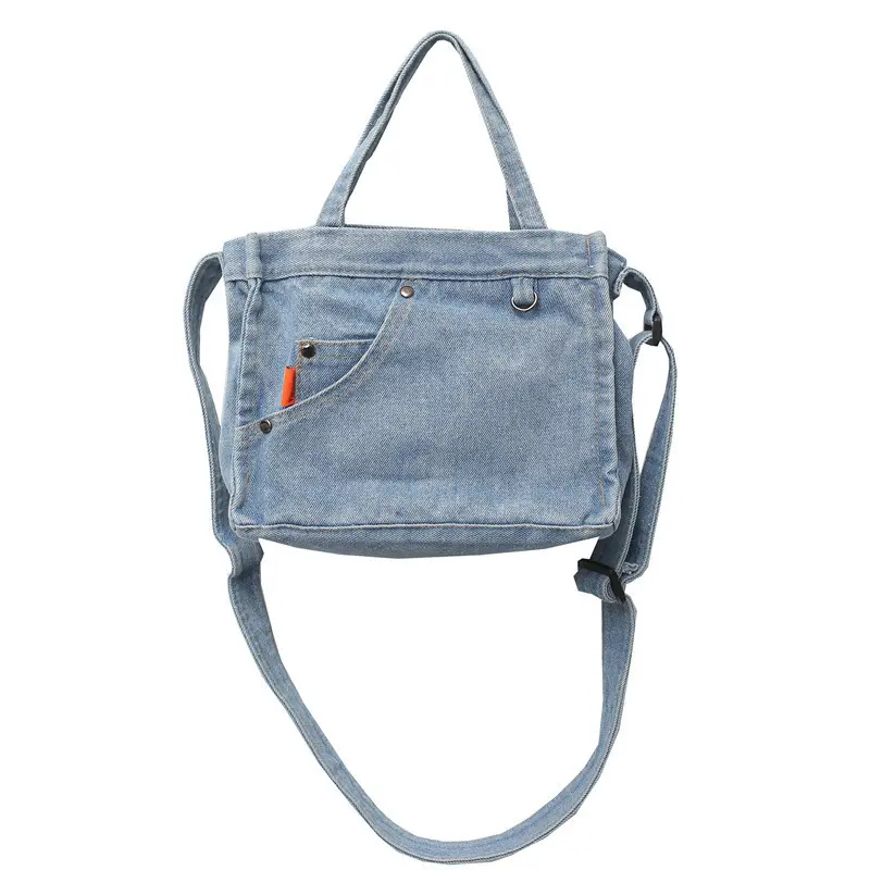 Women's Y2K Mini Denim Crossbody Bag - Vintage Small Shoulder Purse with Pocket, Lightweight, Phone-Only Capacity