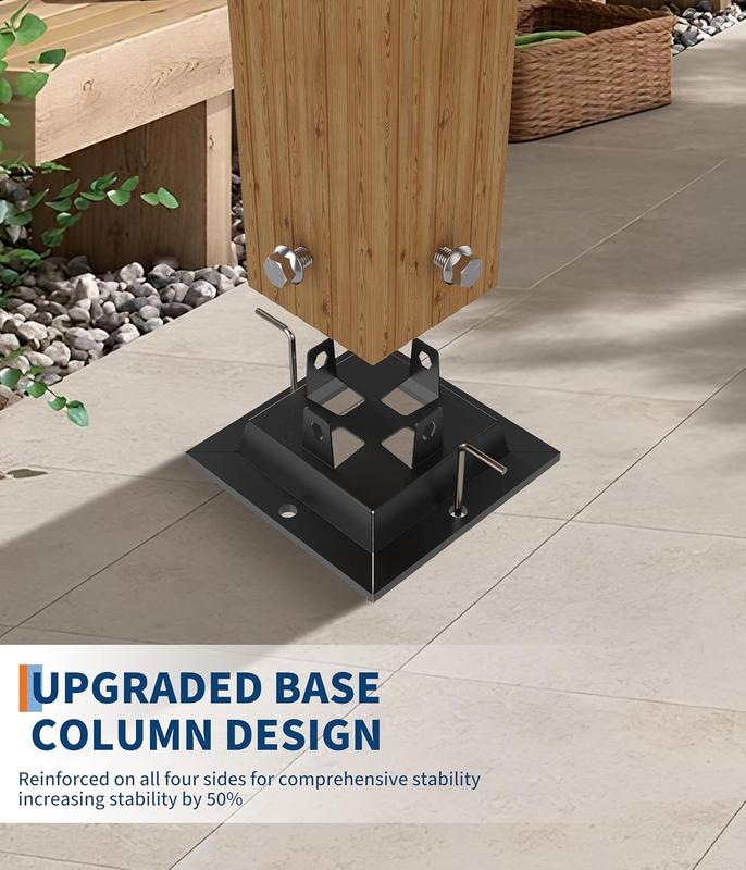 10X10 FT / 10X13 FT Wood-Grain Aluminum Pergola Outdoor Pergola with Retractable Canopy Sun Shade Shelter for Garden, Patio, Backyard, Deck 10X10 FT / 10X13 FT Wood-Grain Aluminum Pergola Outdoor Pergola with Retractable Canopy Sun Shade Shelter for Garden, Patio, Backyard, Deck