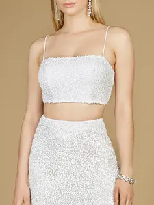 Spaghetti Strap Beaded Top
