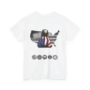 Memorial Day T-Shirt – Patriotic Eagle & American Flag Veteran Tribute Tee - We Will Never Forget Our Fallen Heroes Shirt Bottom Cotton