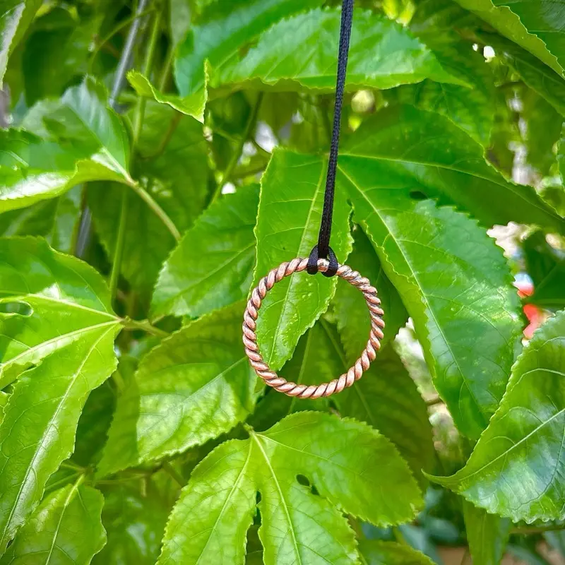 Copper Tensor Ring Necklace Quarter Sacred Cubit 5.13 Inch 144 MHz Sacred Geometry Energy Tool | Energy Amplifier  (5.13”in / 13.03 cm)