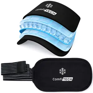 ComfiTECH Triple-Gel Soft Ice Packs for Injuries Reusable with Extended 30-Min Cooling, Flexible Ice Wraps with Adjustable Strap for Joint, Muscle Recovery on Knee, Back, Shoulder, Arm, Neck,
