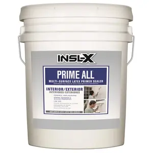 Insl-X  5 gal Prime All Flat Water-Based Acrylic Latex Multi-Surface Latex Primer Sealer, White
