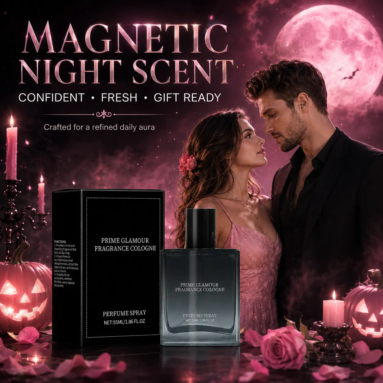 Pheromone Cologne for Men Long Lasting Magnetic Scent Eau De Parfum Fresh Fragrance Date Night 55ml Fine Mist Spray Premium Gift Box From Quiet to Captivating Confident Irresistible Signature Scent Smellmaxxing Birthday Anniversary Christmas Gift for Him