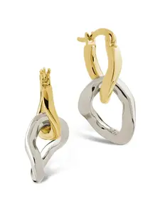 Trudy Dualtone Chainlink Drop Hoops