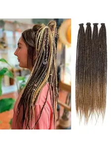22inch 40-Strand Colorful Dreadlock Extensions Synthetic Crochet Single-Ended for Men & Women, Easy Clip-In/Clip-On (No Sew Required)