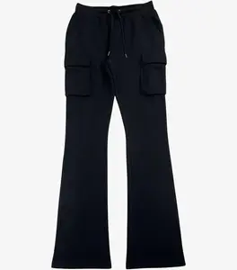 Black Pike Stacked Sweatpants (Black) FB3423