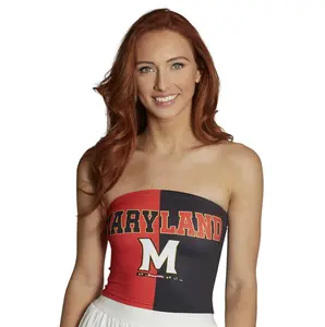 Maryland Terps Two Tone Tube Top Casual Slim-fitting