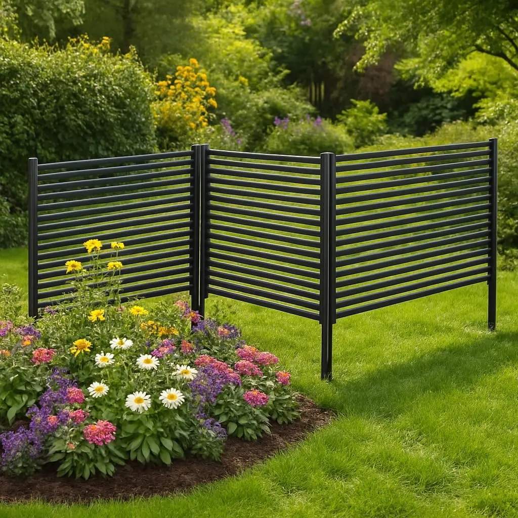 Garvee Set of 2 Garden Space Dividers, 120 x 180 cm Metal Mesh Fence, Stable and Versatile for Garden and Balcony, Plant Trellis, Visual Privacy Protection