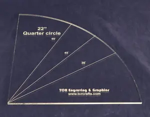 Quarter Circle 22 Inch- 1/4 Inch Clear Acrylic