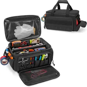 Tool Bag, Portable Large Capacity Tool Storage Bag, Durable Design Tool Organizer for Mechanics, Professional & DIY Enthusiasts, Tool Pouch