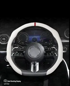 Napa Leather 2026 Premium Steering Wheel Cover Quick Install Non-Slip Breathable Ultra Thin Universal Fit for GMC All-Season Essential Automotive Accessory Enhance Grip Anti-Slip Trim Comfort Design Thin Fit Use Easy Install Car Truck 5-15 Inch Stylish