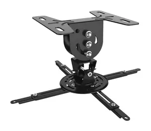 ProMounts Universal Ceiling Drop Down Projector Mount Bracket for Flat or Sloped Ceiling, Compatible with LCD/DLP Projector, Tilts ±20°/Swivel 360° and Suspends up to 7.5" (UPR-PRO150)