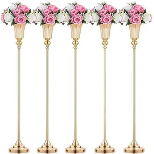 Artificial Flower Stand, 4 Counts/set Metal Flower Stand, Wedding Table Centerpiece, Suitable for Party Anniversary Ceremony Birthday Decoration, Ornaments