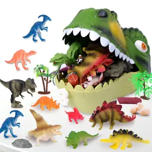Dinosaur Model Toy Set, Tyrannosaurus Rex Pterodactyl, Realistic Dinosaur Dolls, Storage Box Included, Birthday Gift for Boys 3-6 Years, Action Figures Set