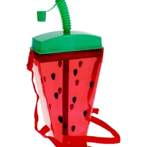 Doche Plastic Water Bottle in Straw Packaging with Adjustable Cap for Fruit and Lemon, Ideal for Beverage Use - Drinkware Water Bottles