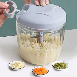 1 Piece Manual Vegetable Chopper Multifunctional Food Chopper Garlic Masher Mincer for Kitchen, Veggie Slicer Dicer Crushing Device with Durable Blades, Manual Food Processor