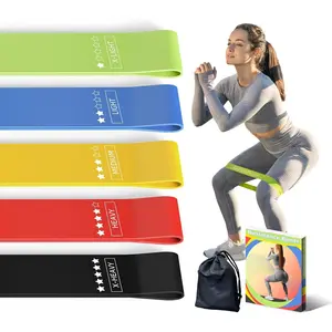 Resistance Loop Exercise Bands, Resistance Bands Exercise Bands for  Fitness, Stretching, Strength , Physical ,Elastic Workout Bands for Women Men , Set of 5