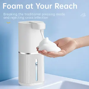 Touchless Hand Sanitizer Dispenser, USB Rechargeable Automatic Foam Soap Pump, Large Capacity, Wall Mount or Desktop Use