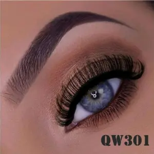 Russian Curl Lashes  - QW301 - Premium D Curl, Durable Lashes, Lightweight, Wispy Lashes, False Eyelsases, Strip Lashes, Prettiest Lashes