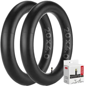 2-Pack 26x4.0,20x4.0 Fat Bike/Ebike Inner Tubes with 2 Tire Levers,Standard Butyl Rubber Bicycle Tubes,Schrader Valve Ideal for Fat Tire