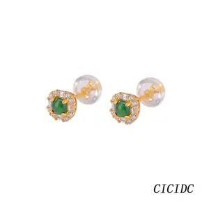 Earrings with Jade Beads for Women,Simple And  Vintage Expert Style, Warm Christmas Gift for Mother And Girlfriend