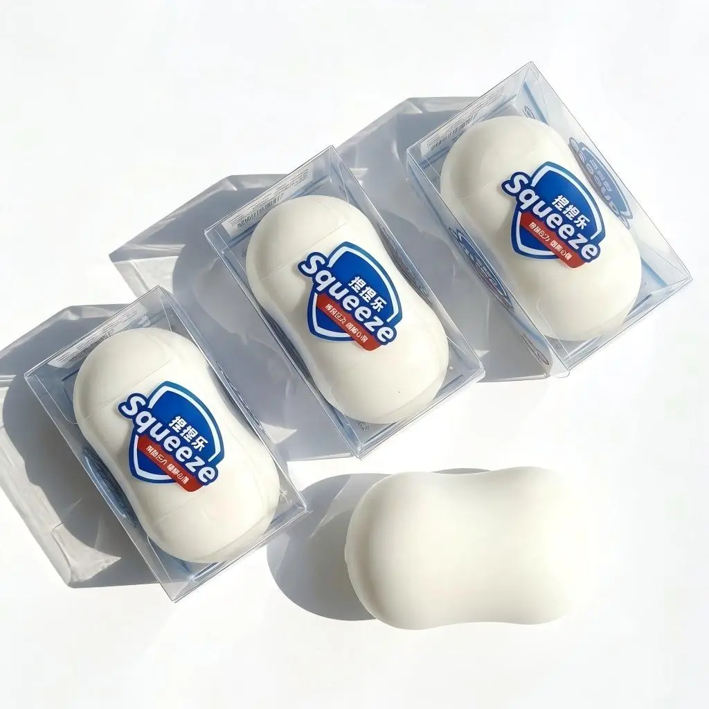 [US Stock]Squishy Soap Squeeze Ball Fidget ASMR Sensory Toy / Crunchy Round Blocks Filled Anti Stress Tool / Anxiety Relief Tactile Fidgets For Adults Office Work / Quiet Desk Accessories For Focus / Calming Hand Therapy Gym Travel Gift Set / Fun